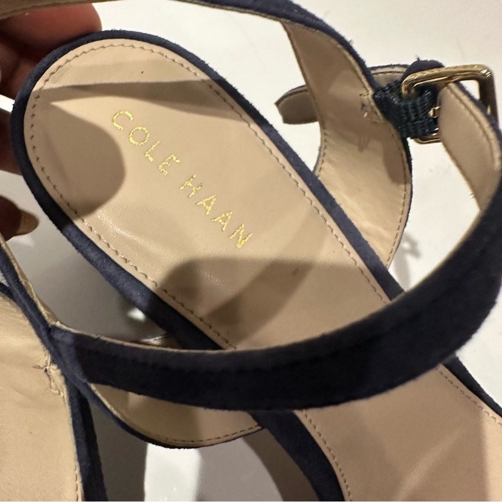 Cole Haan Women's Josie Suede Navy Blue Women's Sandals - Picture 2 of 4